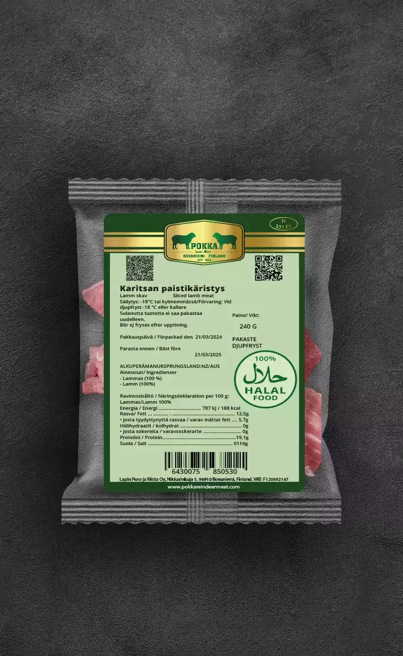 Carne de cordero laminada – 240 g