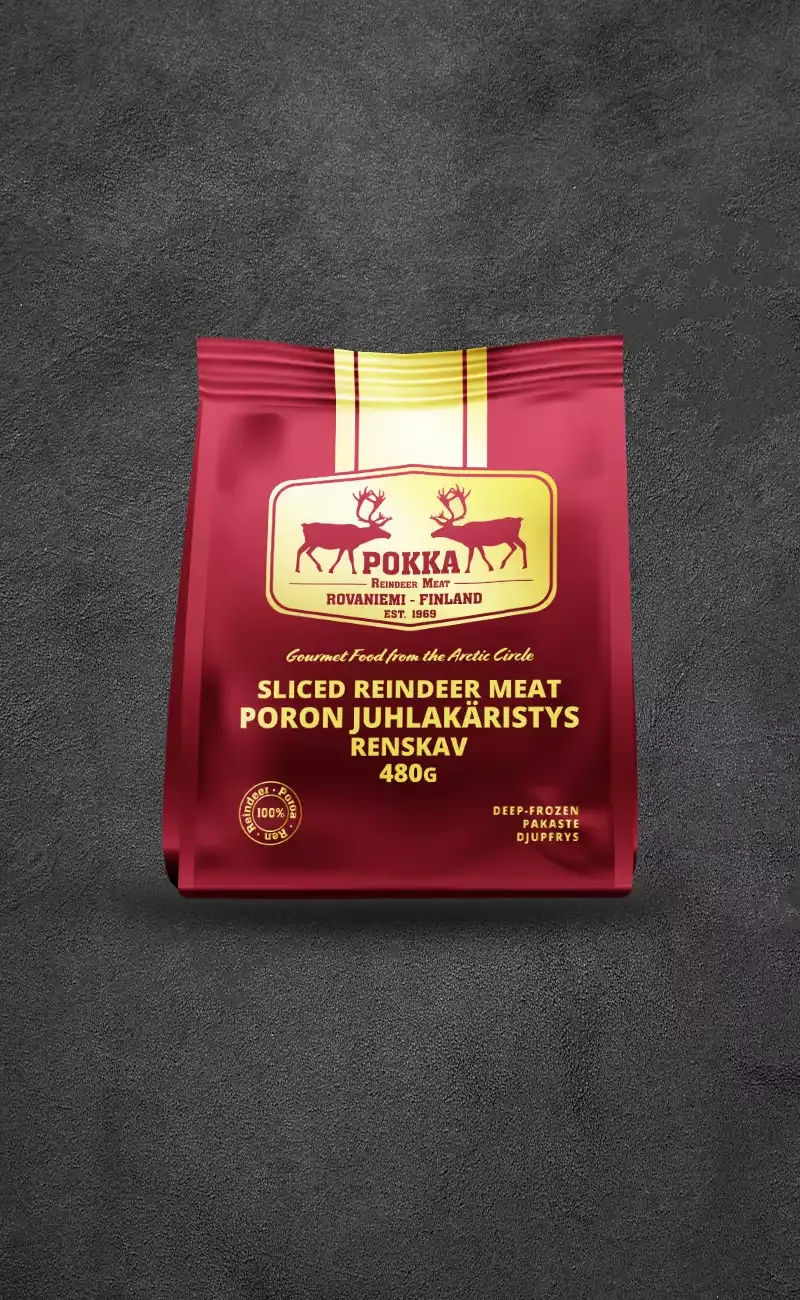 Rensdyrkød i skiver 480 g
