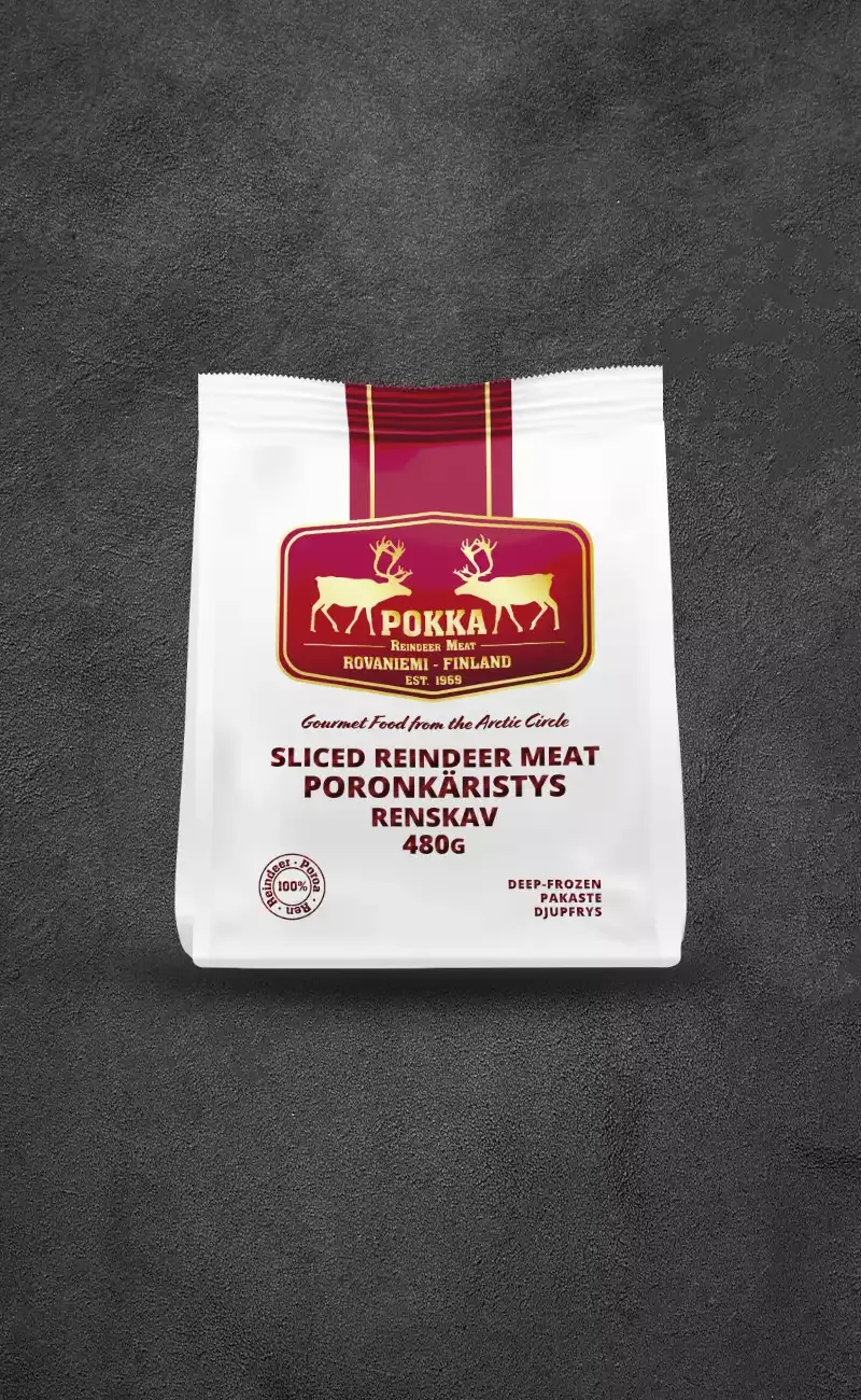 Sliced Reindeer Meat - 480 grams - 90%