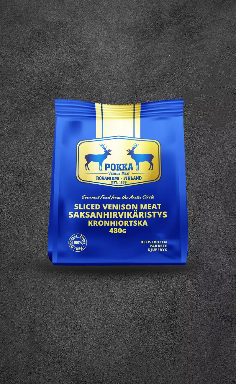 Sliced Venison Meat - 480 grams — Pokka Finnish reindeer meat